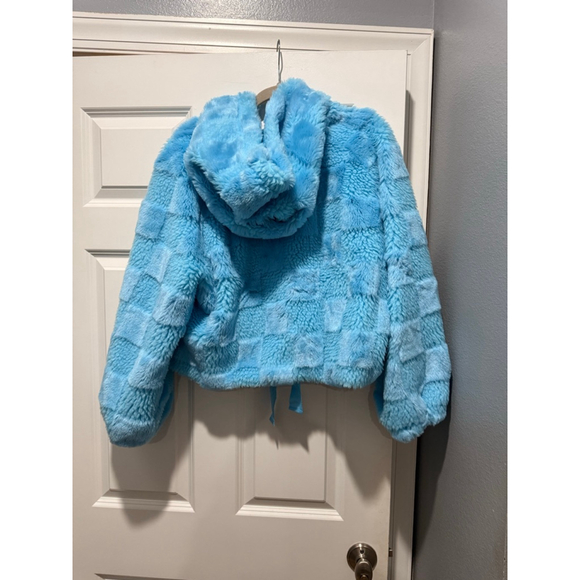 Women's Anthropologie Blue Teddy Jacket M - Picture 8 of 8